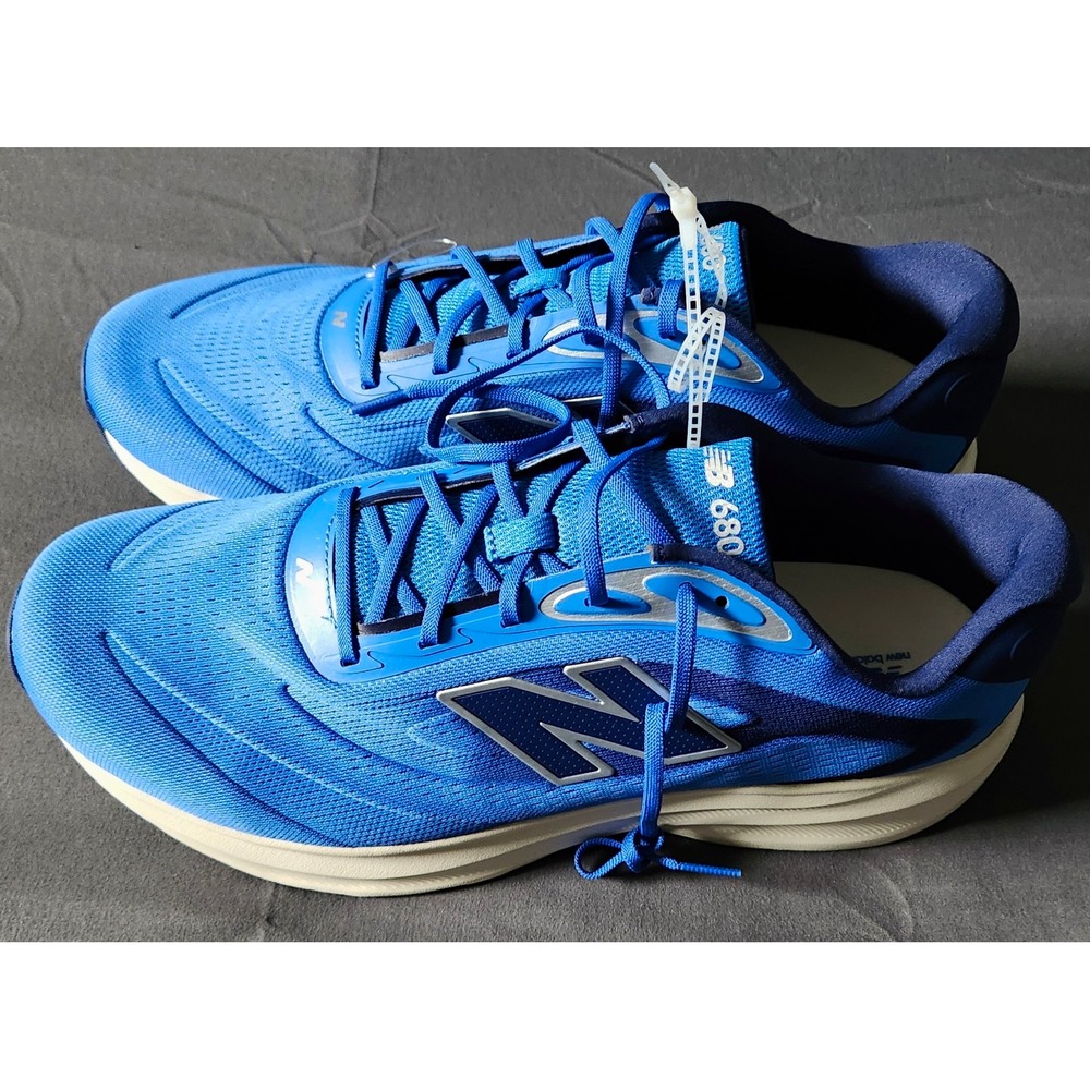 New Balance 680 Lace Up Mens Blue Mesh Running Sneakers 4E Rubber US M 14